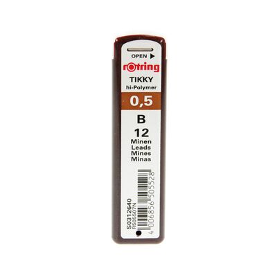 Mine creion mecanic Rotring, 0.5 mm , B, 12 bucati/cutie - BPTCRO505507