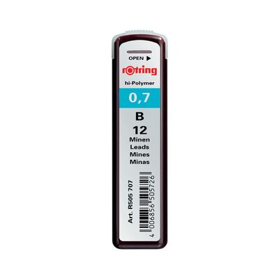 Mine creion mecanic Rotring, 0.7 mm , B, 12 bucati/cutie - BPTCRO505707