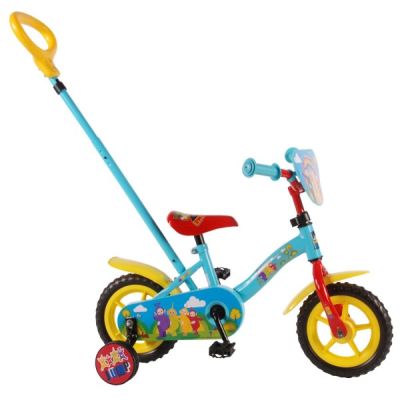Bicicleta 10 inch cu roti ajutatoare si maner partial montata Teletubbies - SOLVOL71006