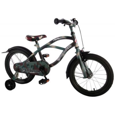 Bicicleta copii baieti 16 inch Volare Bike cu roti ajutatoare si cadru vopsit camuflaj vopsea mata Ambush partial montata - SOLVOL41636