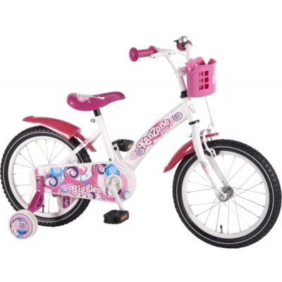 Bicicleta copii fetite 16 inch Volare cu roti ajutatoare si cosulet roz Kanzone Giggles - SOLVOL41623