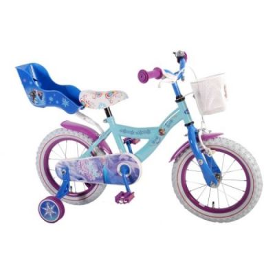 Bicicleta copii Volare Frozen cu roti ajutatoare 14 INCH partial montata - SOLVOL51461