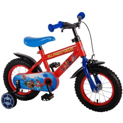 Bicicleta pentru baieti 12 inch cu roti ajutatoare partial montata Paw Patrol - SOLVOL61250-CH