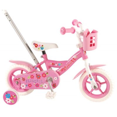 Bicicleta pentru fete 10 inch cu roti ajutatoare si cosulet partial montata Volare Yipeeh - SOLVOL71005