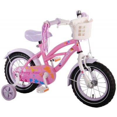 Bicicleta pentru fete 12 inch cu roti ajutatoare si cosulet partial montata Volare Yipeeh - SOLVOL51204