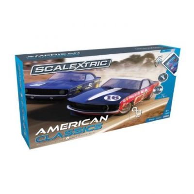 Pista masinute American Classics Scalextric 1362 control prin aplicatie smartphone sau tableta Chevrolet Camaro si Ford Mustang - SOLSXC1362