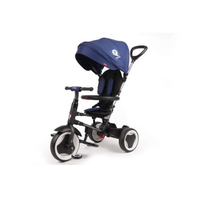 Tricicleta Rito Deluxe Albastru cu maner parasolar si centuri partial montata - SOLVOL860