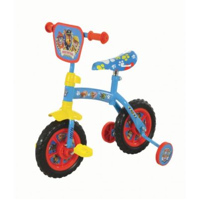 Bicicleta pentru copii 2 in 1 cu roti ajutatoare Paw Patrol - SOLMVSM14523