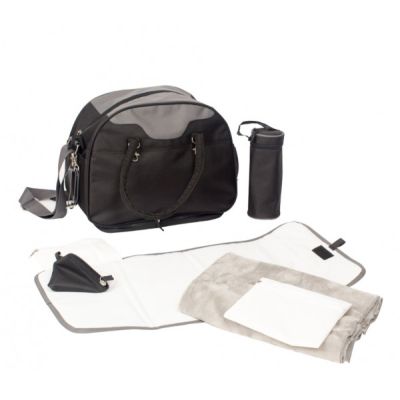 Geanta multifunctionala cu accesorii incluse BO Jungle pentru bebelusi neagra - SOLBJB300330