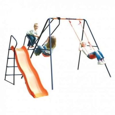 Leagan cu balansoar si tobogan MVS Saturn pentru copii combinate - SOLMVSM08612
