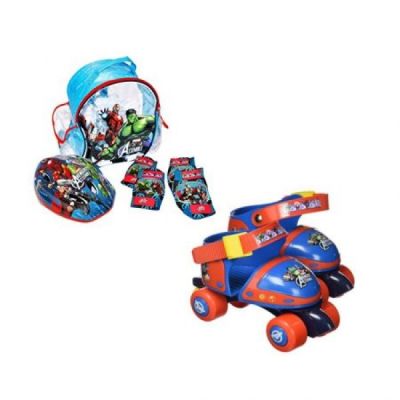 Set patine cu rotile reglabile Saica Avengers marime 24-29 - SOLSA9712