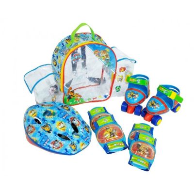 Set rotile Paw Patrol Saica pentru copii cu accesorii protectie si casca marimi reglabile 24-29 - SOLSA7475