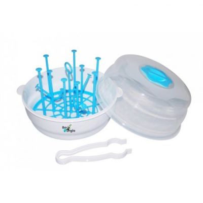 Sterilizator rapid pentru 6 biberoane bebelusi BO Jungle pentru cuptorul cu microunde  - SOLBJB500400