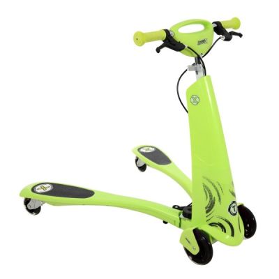 Trotineta copii 4 roti Y Twist pliabila cu frane Verde - SOLMVSM14254