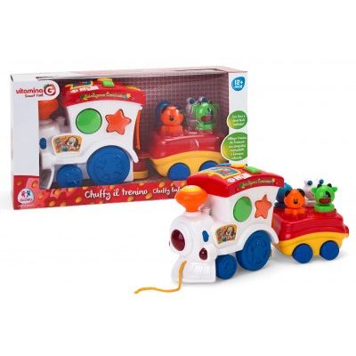 Jucarie muzicala bebe Locomotiva cu vagon si forme Vitamina G - SOLGL05108