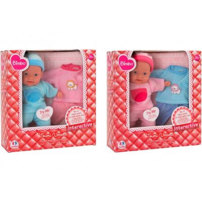 Papusa bebelus interactiv Globo Bimbo 37378 care plange si rade cu haine de schimb - SOLGL37378