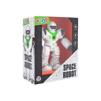 Robot cu baterii Globo sunete si lumini care merge si trage cu ventuze - SOLGL39048