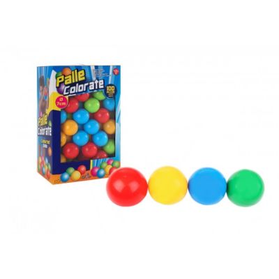 Set 100 bile colorate Globo din plastic 4 culori 7 cm diametru - SOLGL40309