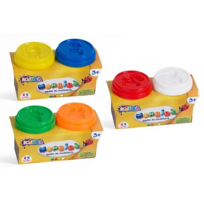 Set 2 borcanele plastilina cu sablon pe capac - SOLGL36396