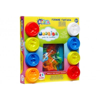 Set 8 borcanele plastilina cu sabloane forme - SOLGL37292