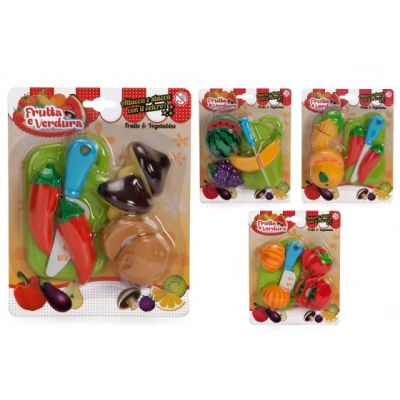 Set alimente diverse fructe si legume cu velcro 8 piese - SOLGL37201