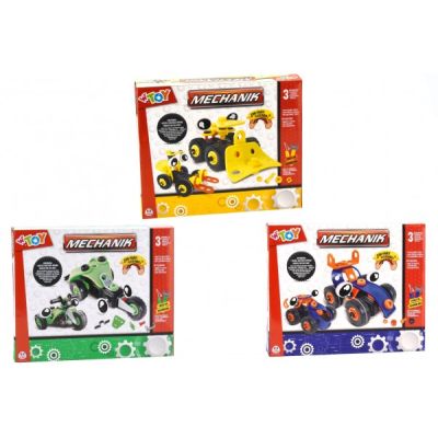 Set constructie 2 in 1 vehicule piese moi din plastic cu suruburi speciale - SOLGL38243