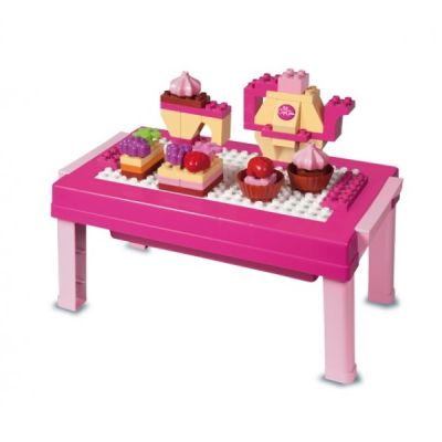 Set constructie cuburi Unico Masuta Prajituri si Ceai 57 piese - SOLUN8612-00CC
