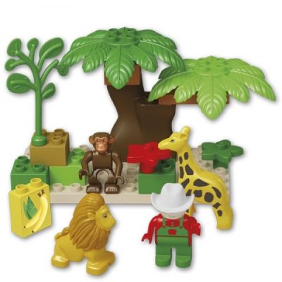 Set constructie cuburi Unico Safari mici 18 piese - SOLUN8561