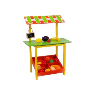 Set joaca aprozar din lemn Globo Legnoland 37451 cu fructe si legume - SOLGL37451