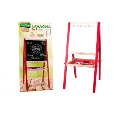 Set tablita lemn Globo Legnoland 35479 2 in 1 scris cu creta si marker  - SOLGL35479