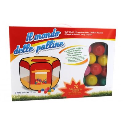 Spatiu de joaca cort cu 70 bile multicolore Globo pentru copii - SOLGL37785