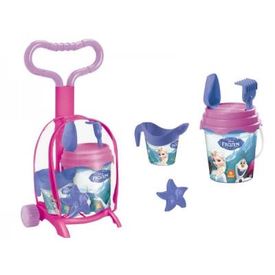 Troller cu ghiozdanel Frozen Mondo pentru copii cu jucarii plaja si galetusa  - SOLMON28317