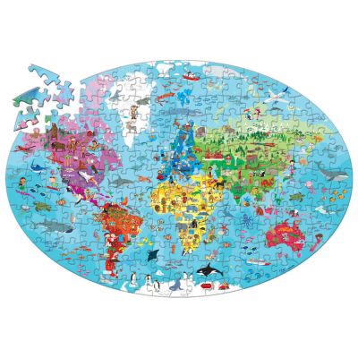 Cunoaste si exploreaza -  puzzle planeta pamant in limba romana (205 piese)