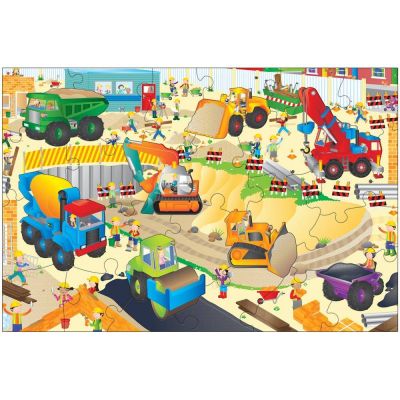Puzzle podea: santierul (30 piese)