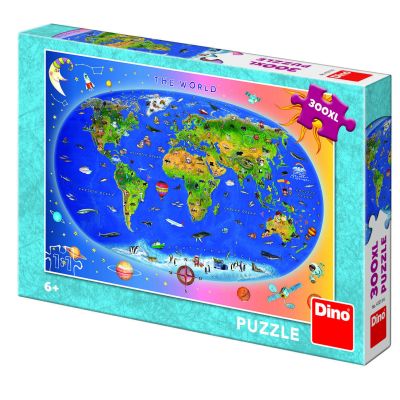 Puzzle xl - harta lumii (300 piese)