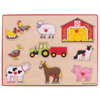 Puzzle din lemn incastru - ferma