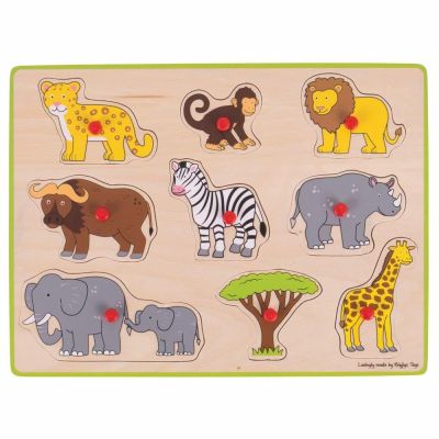 Puzzle din lemn incastru - safari
