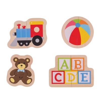 Puzzle din lemn - jucarii (8 piese)