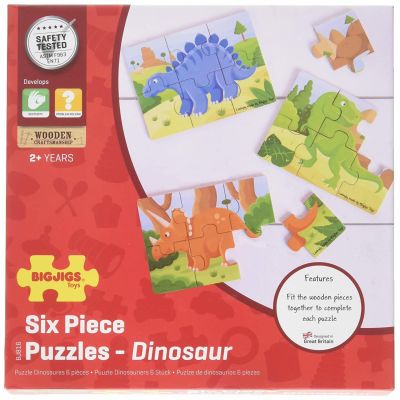 Set 3 puzzle din lemn - dinozauri