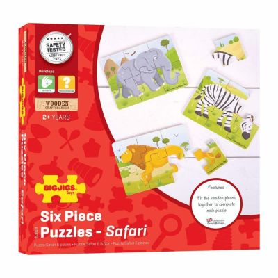 Set 3 puzzle din lemn - jungla vesela