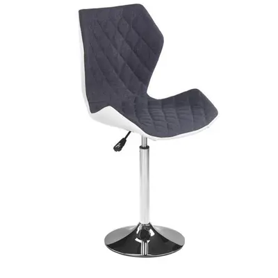 Scaun de birou hm matrix 2, ergonomic, baza fixa, cadru cromat, stofa/piele ecologica, inaltime ajustabila, rotativ, 100 kg, alb/gri drm3847