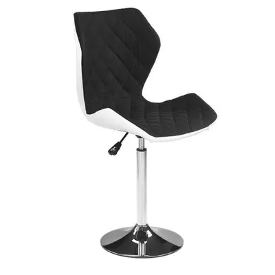 Scaun de birou hm matrix 2, ergonomic, baza fixa, cadru cromat, stofa/piele ecologica, inaltime ajustabila, rotativ, 100 kg, alb/negru drm3848