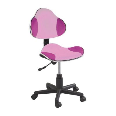 Scaun birou copii sl g2, ergonomic, stofa, inaltime reglabila, cadru polipropilena, 60 kg, roz drm3781