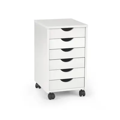 Dulapior rulant hm simon 2, cu sertare, cu roti, front mdf, alb drm2319