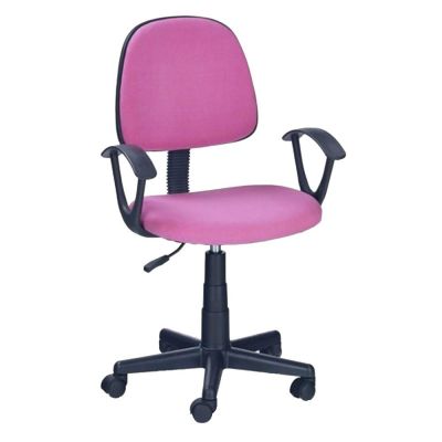 Scaun birou copii hm darian bis, ergonomic, cadru polipropilena, stofa, inaltime ajustabila, 80 kg, roz drm2748