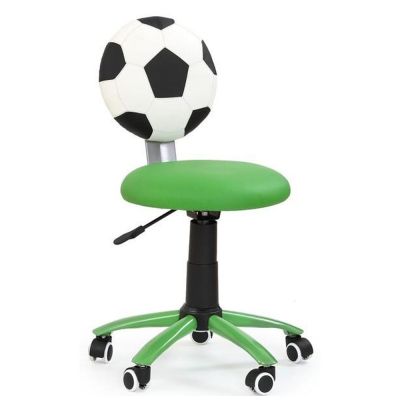 Scaun birou copii hm gol, piele ecologica, inaltime ajustabila, roti cauciucate, 90 kg, verde drm2244