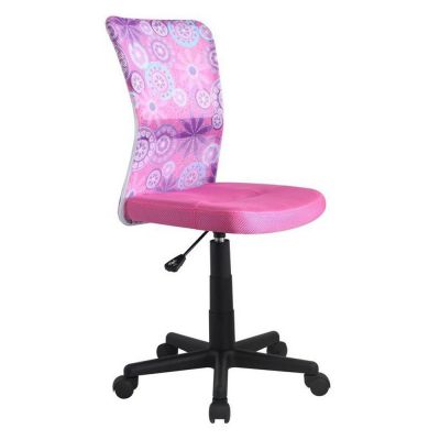 Scaun birou copii hm dingo, ergonomic, cadru polipropilena, mesh, inaltime ajustabila, 80 kg, 98x41x56 cm, roz drm2217