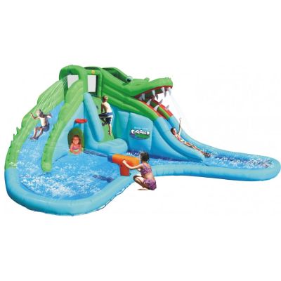 Saltea gonflabila Crocodil cu tobogane cu apa FUNK9517