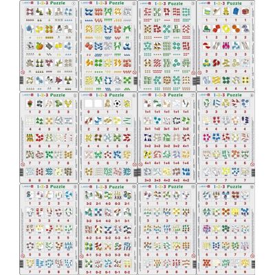 Set 12 Puzzle-uri 1-2-3, 25 Piese Larsen LRP46 BBJLRP46_Initiala