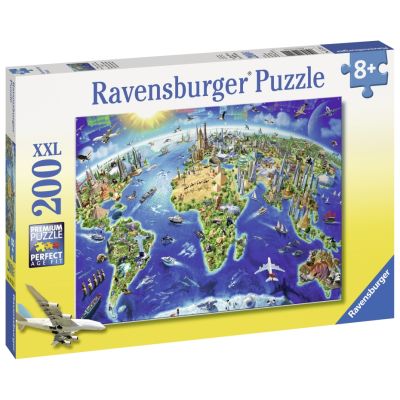 PUZZLE HARTA CU MONUMENTELE LUMII, 200 PIESE - ARTRVSPC12722